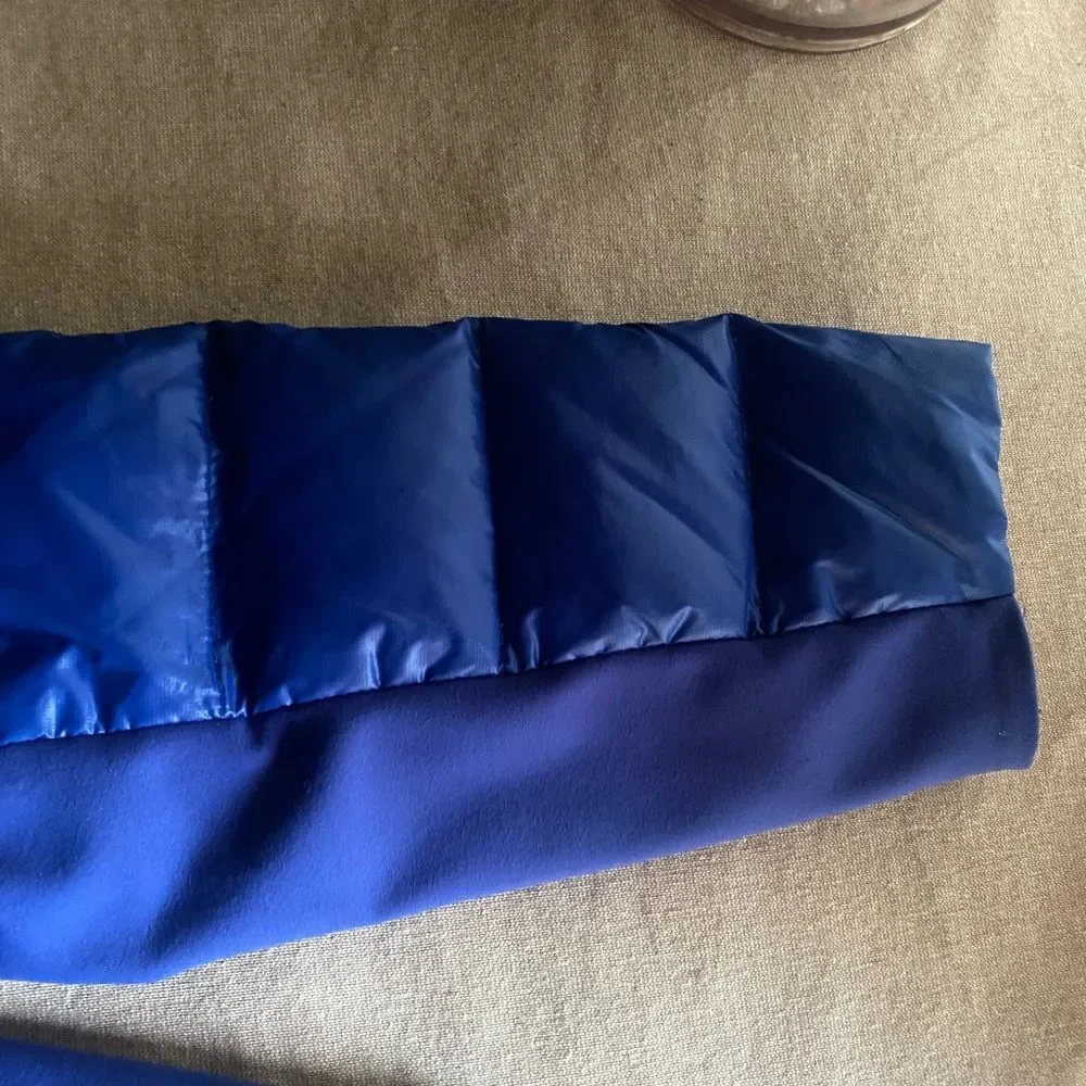 ALO YOGA Relief Quilted Puffer Down Jacket Women's Royal Blue Sz Large